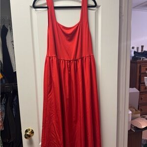 Red Sleeveless Dress